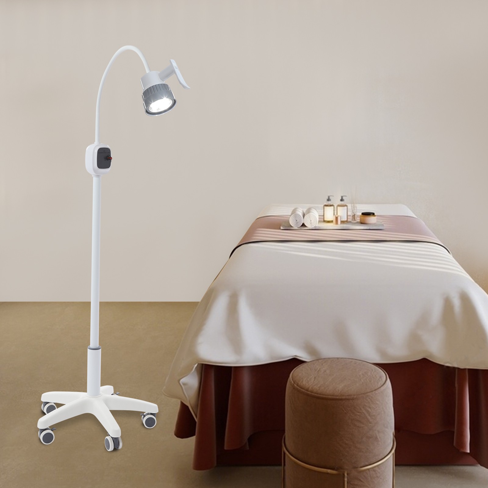 12W Dimmable LED Examination Lamp with Wheels for Surgical Use