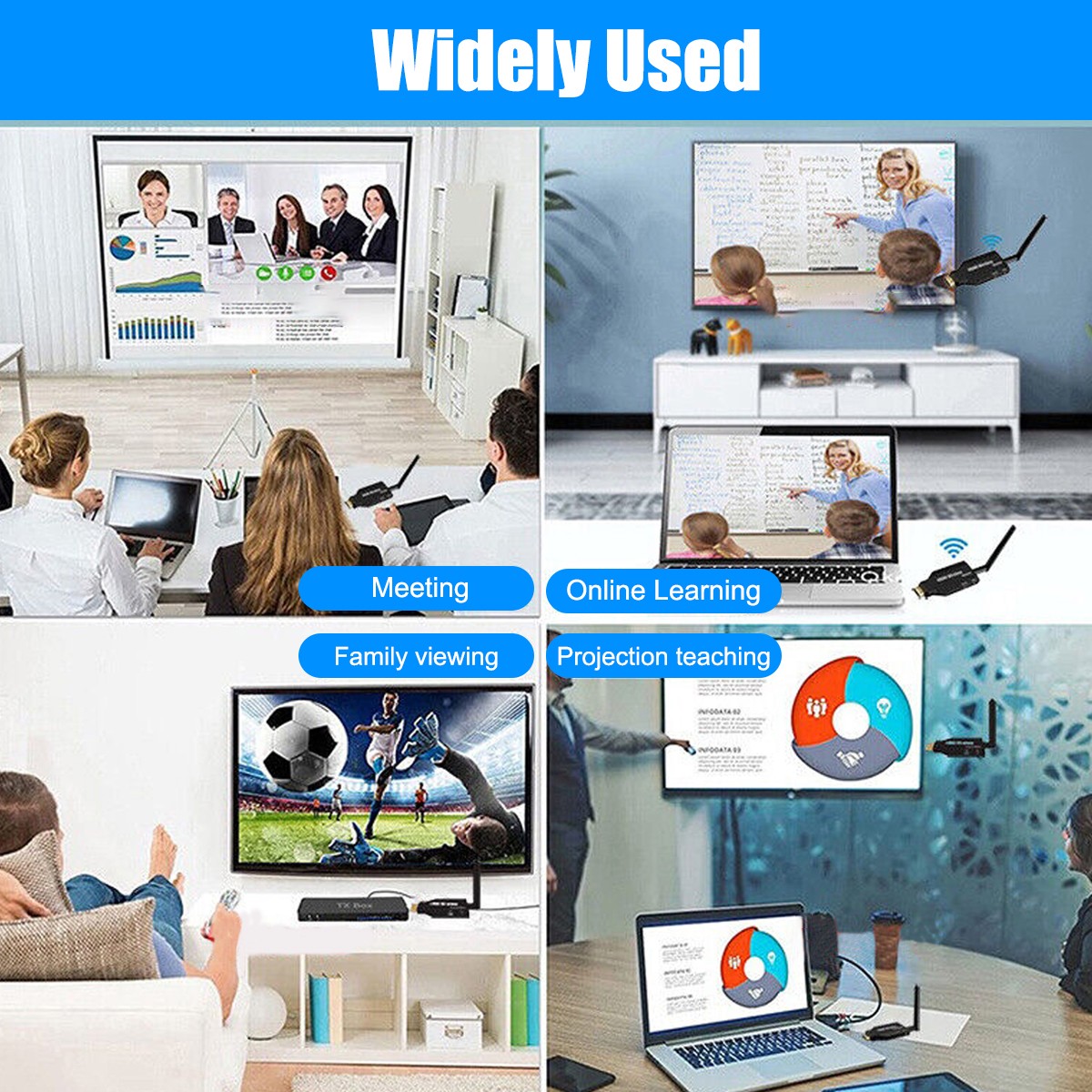 HDMI Wireless Transmitter Receiver 1Tx 1Rx Plug & Play Wall Penetration Support