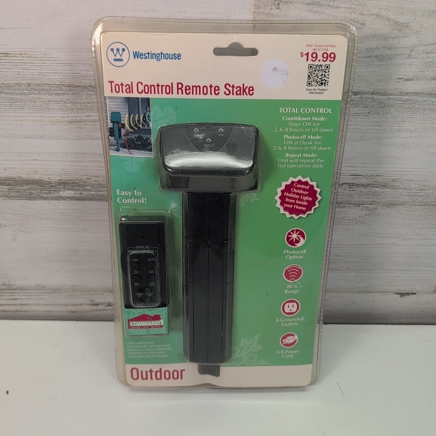 Westinghouse Outdoor Power Stake 6 Outlet Yard Garden Extension Strip NEW