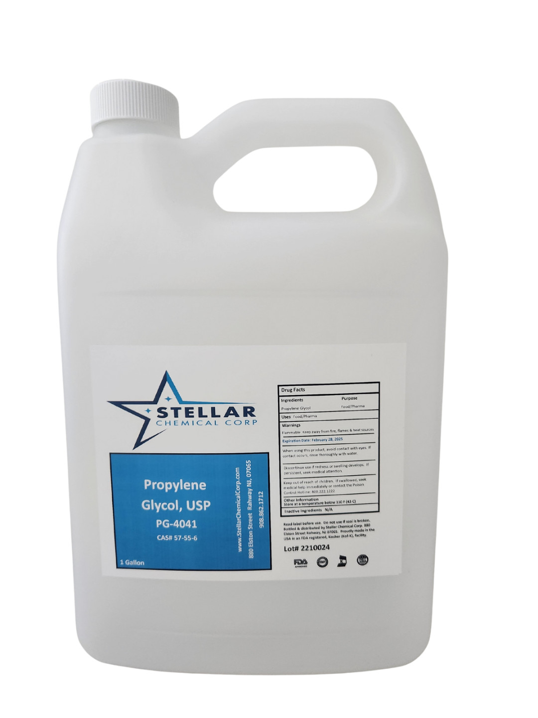 Propylene Glycol USP Grade – High Purity (99.8%) ~ Stellar Chemical ~~ 1 Gallon