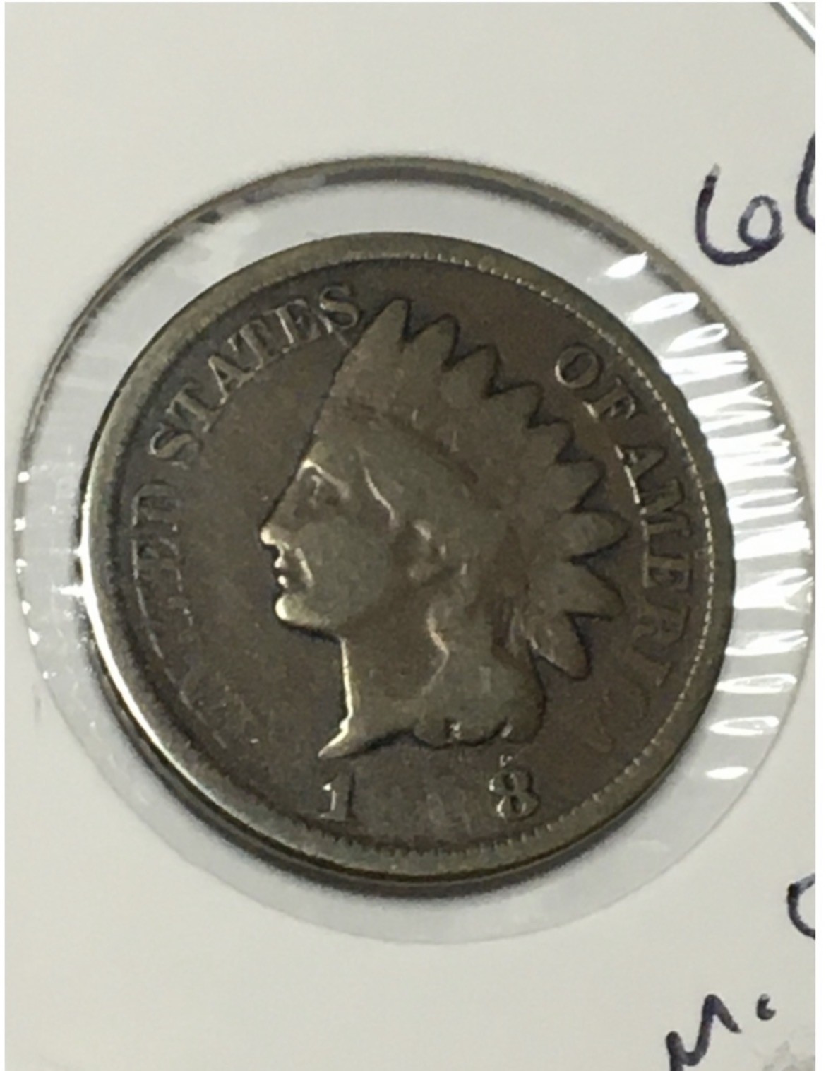 1888 Indian Head Cent Penny ERROR Missing DATE