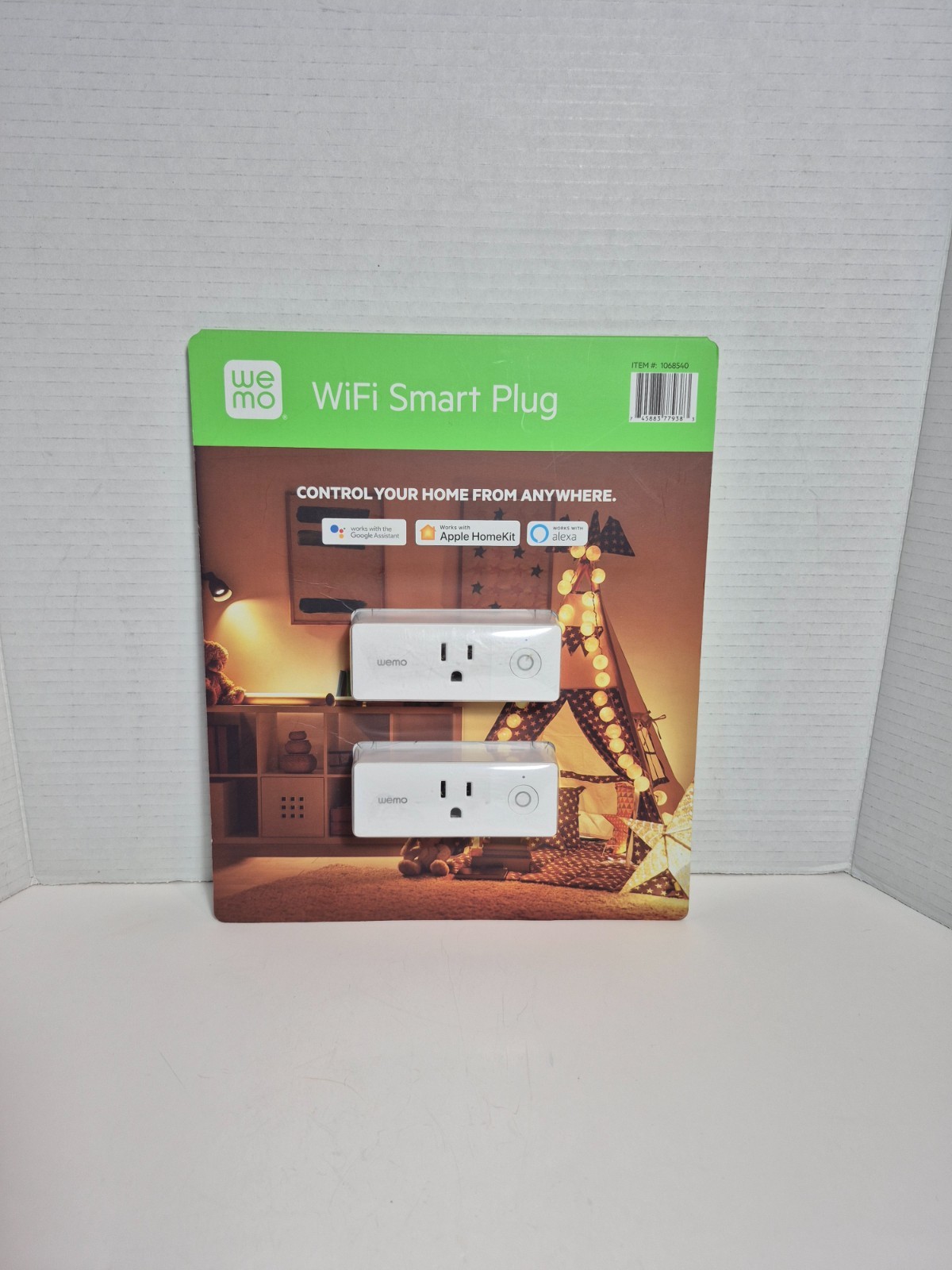 Wemo WiFi Smart Plug 2 Pack White 1068540 Apple HomeKit Alexa Google Assistant