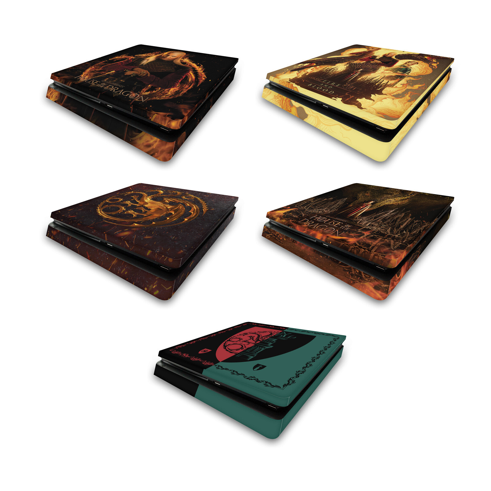 HOUSE OF THE DRAGON SIGILS AND CHARACTERS VINYL SKIN FOR SONY PS4 SLIM CONSOLE