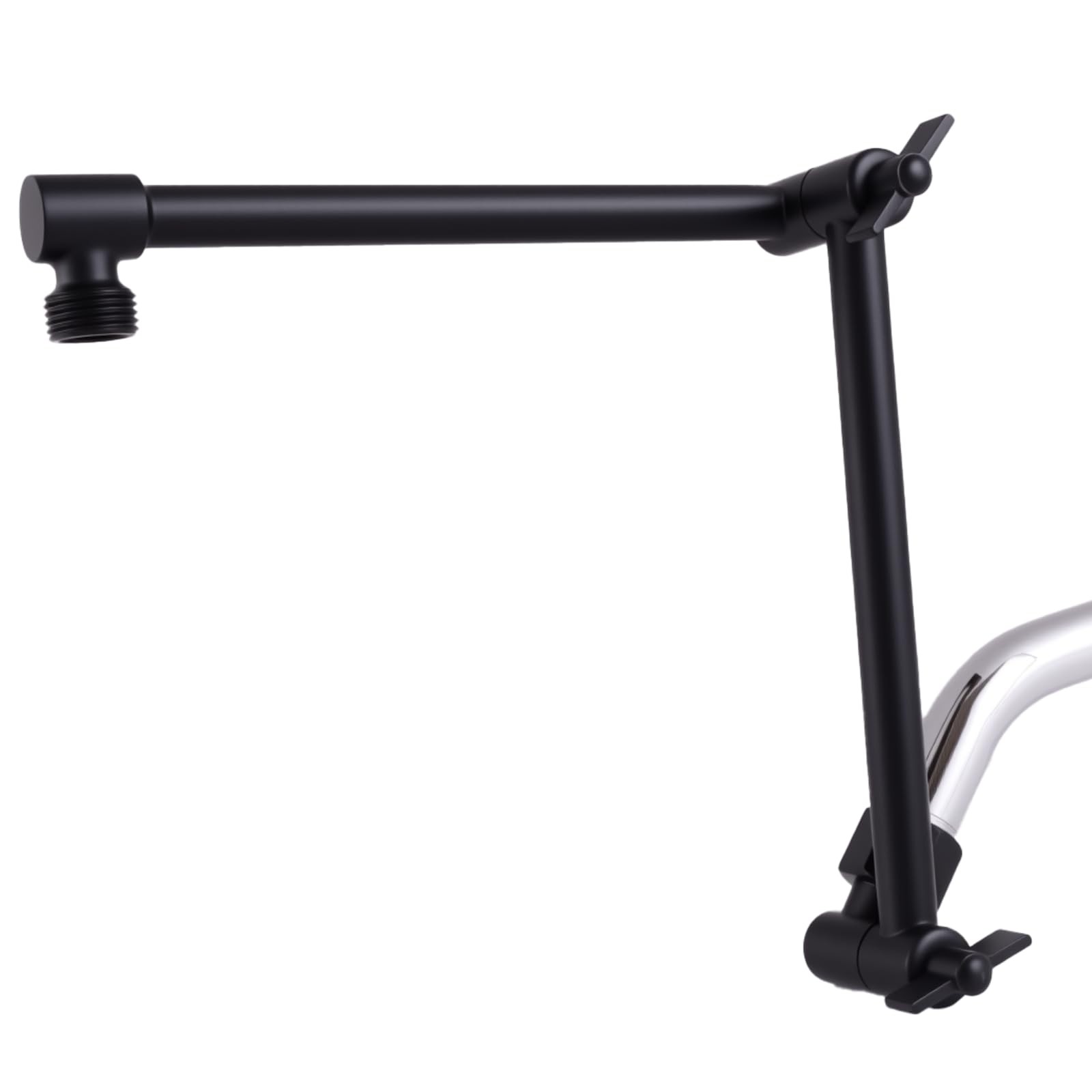 RLKDKJ Shower Head Extension Arm, 16 Inch Solid Brass Adjustable Extender with