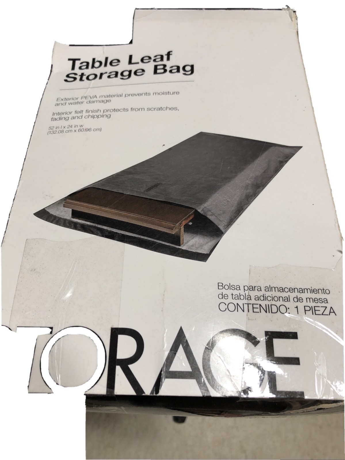 Table Leaf Storage Bag  24 by 54" dining kitchen leaf storage dust scratches