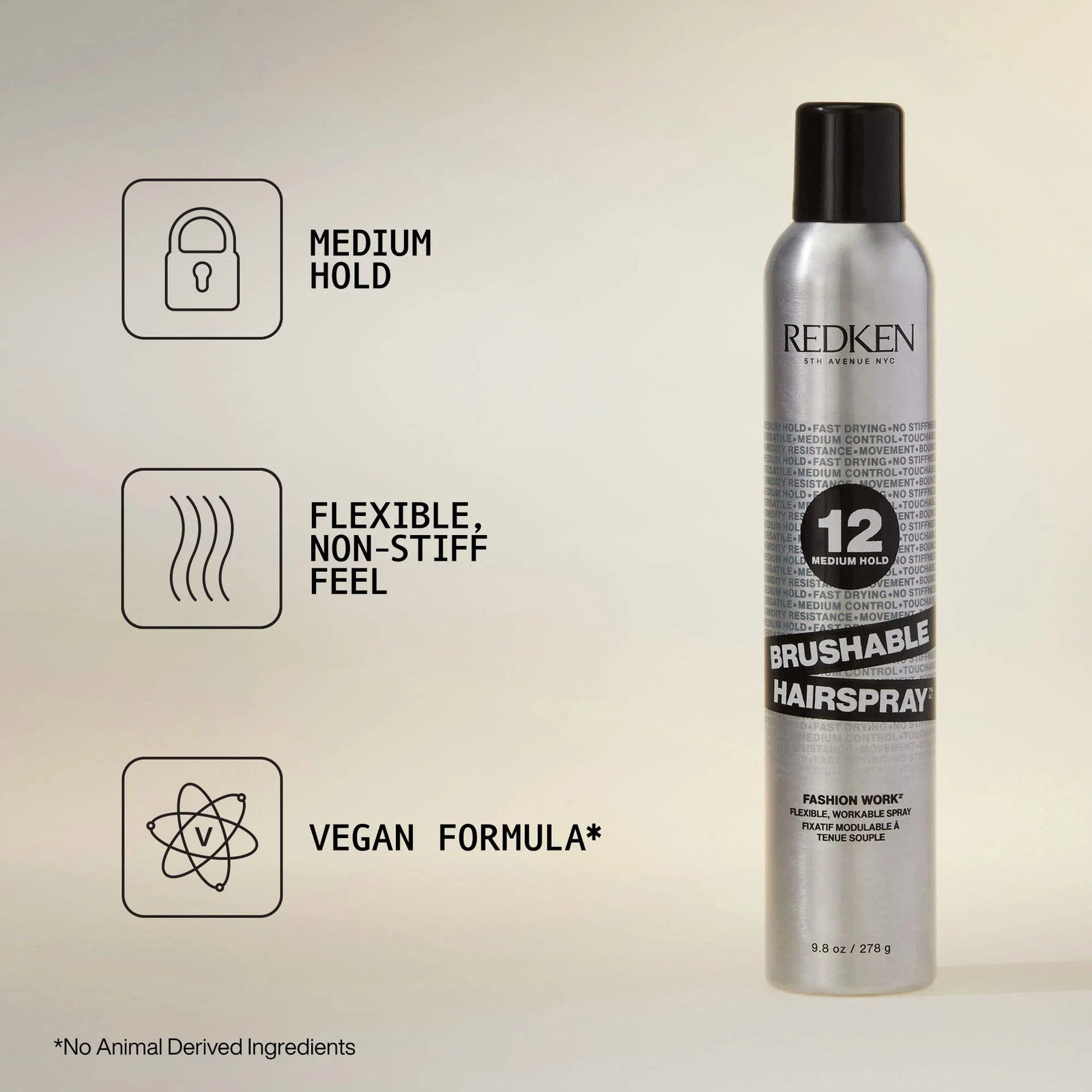 Redken NYC Brushable Hairspray 12 Medium Hold – 2 Pack
