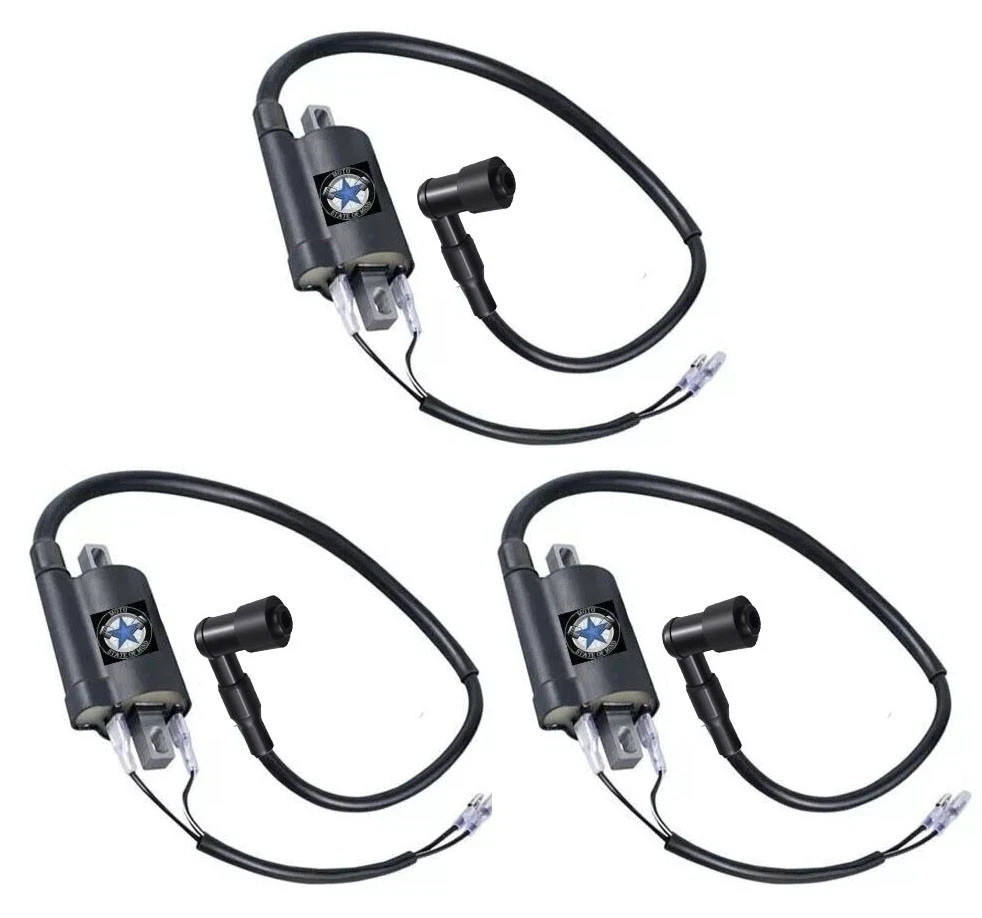 3-Pack, Ignition coil spark plug  for Kawasaki H2 750 MACH IV 72-75