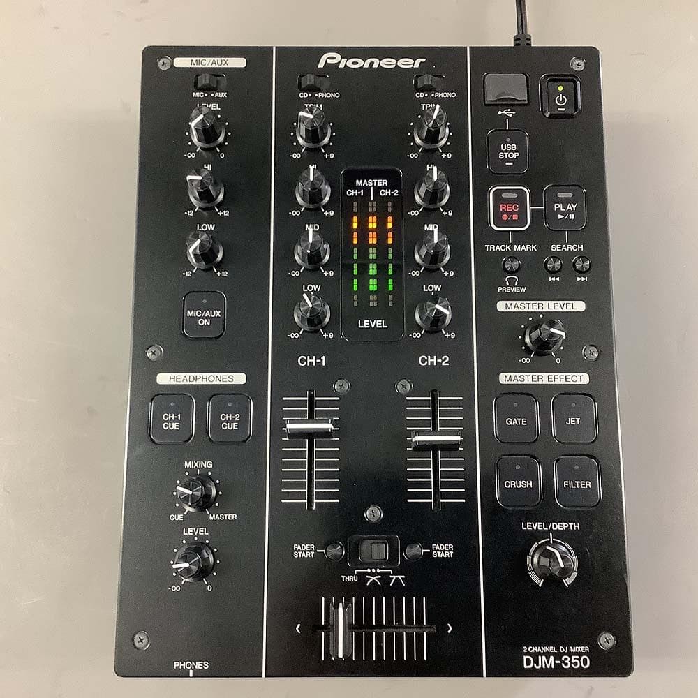 Pioneer DJM-350 2-Channel DJ Mixer with USB Recording & Effects Tested Working