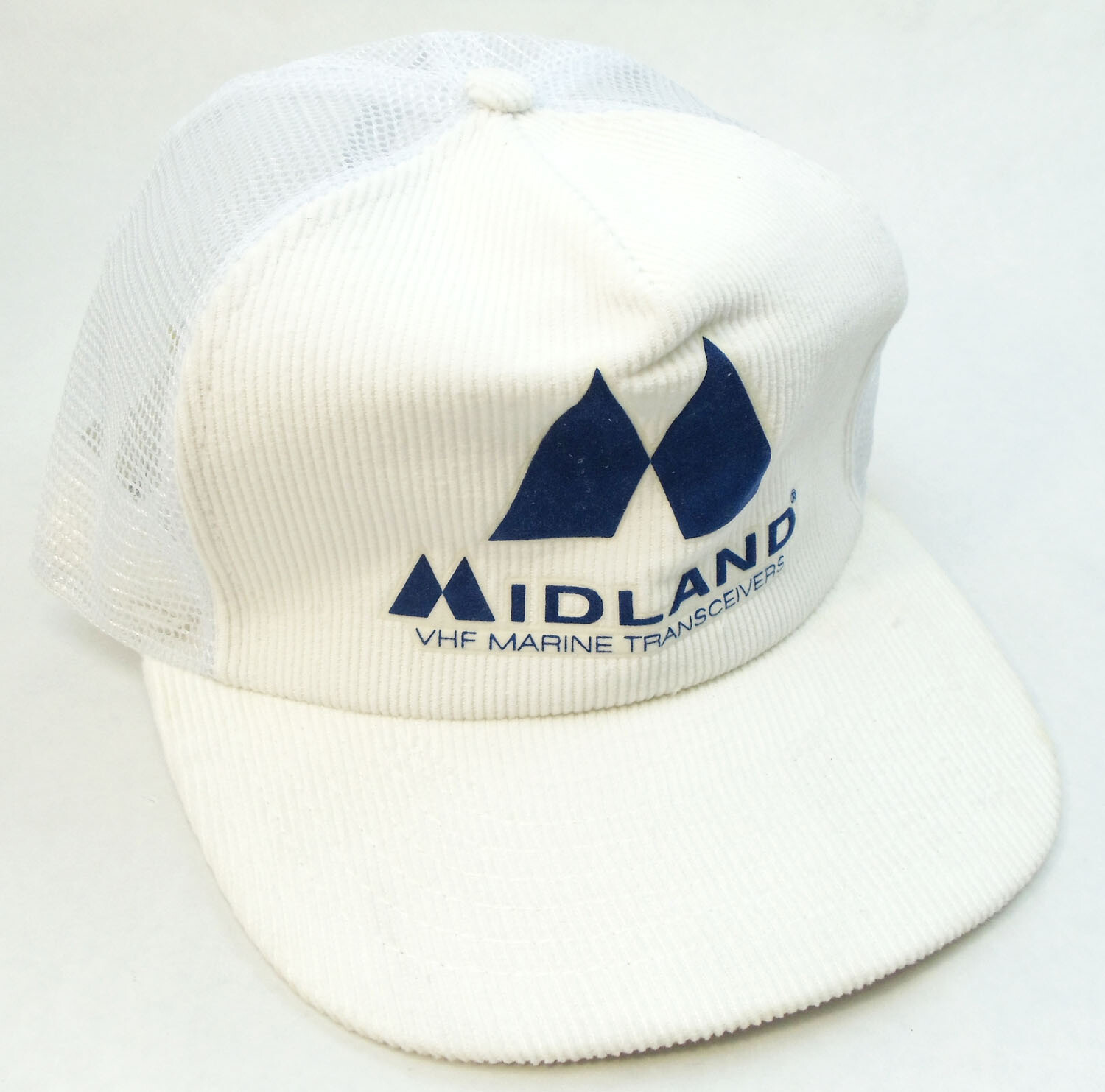 Midland Midhat-W Midland Marine White Logo Cap With Mesh Back