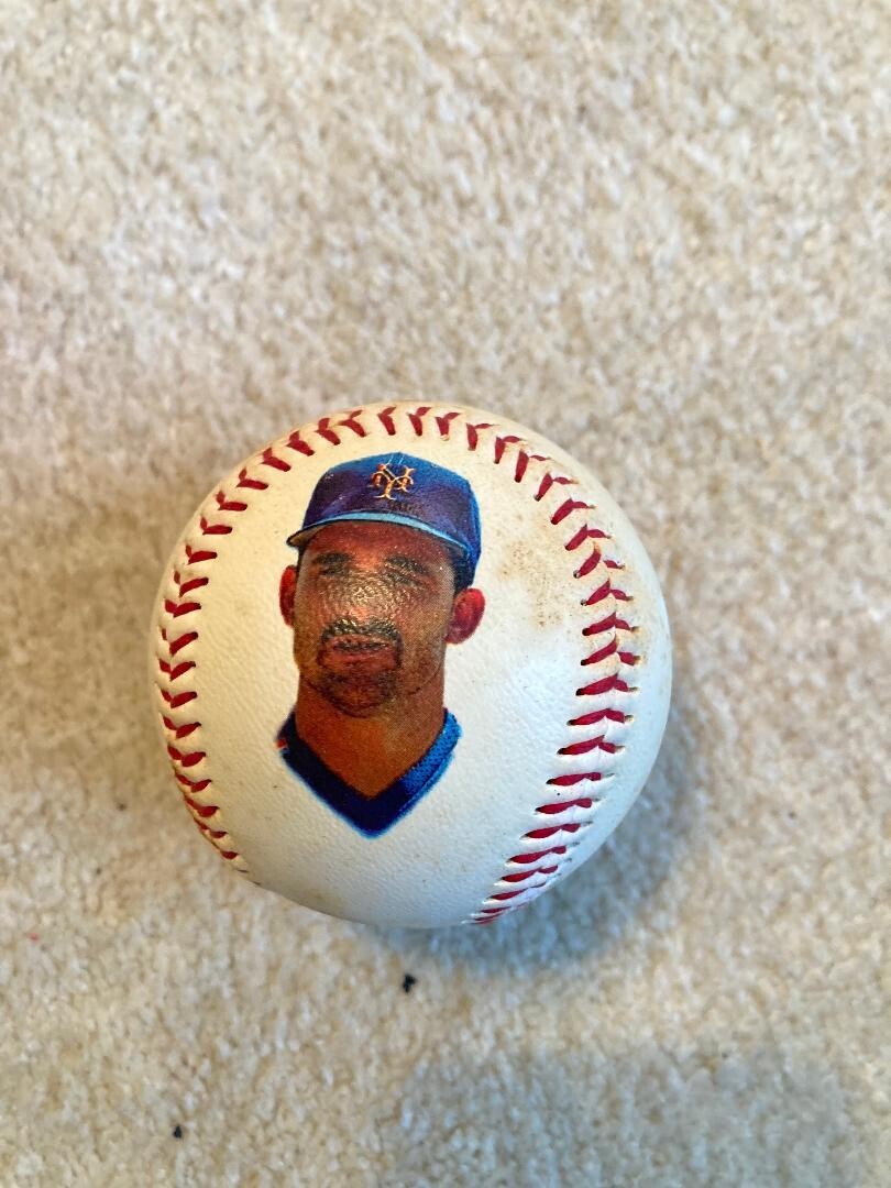 1989 New York Mets Logo Baseball Howard Johnson Fotoball Ball