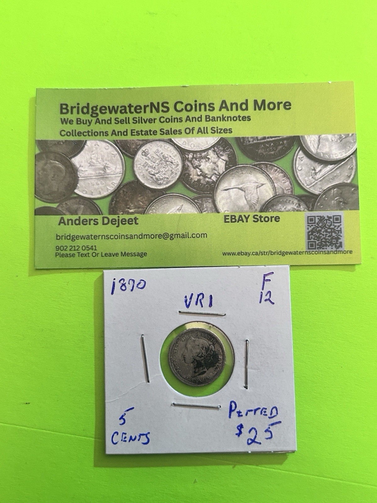 Canada 1870 Queen Victoria Nickel. Sterling Silver. Pitted.  Trending At $48