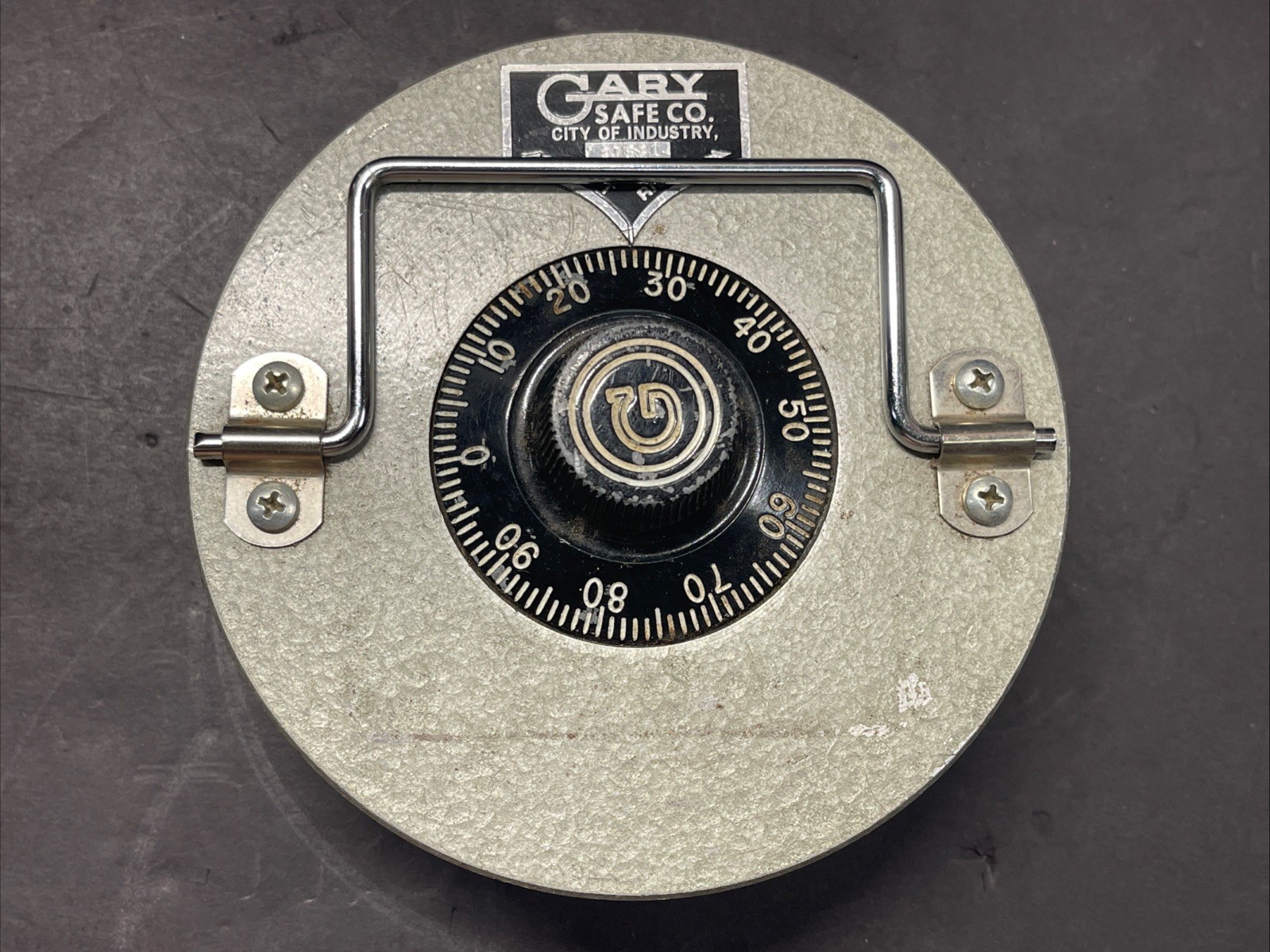 Vintage Gary Safe Co. Floor Safe Door Standard 3 Wheel Mechanical Combination