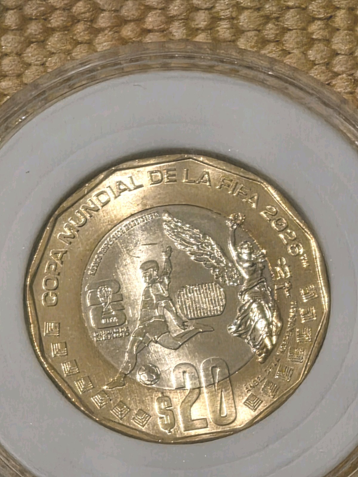 Mexico 20 Pesos 2026FIFA World Cup Bi-Metallic Multicolor Coin .999 KM#