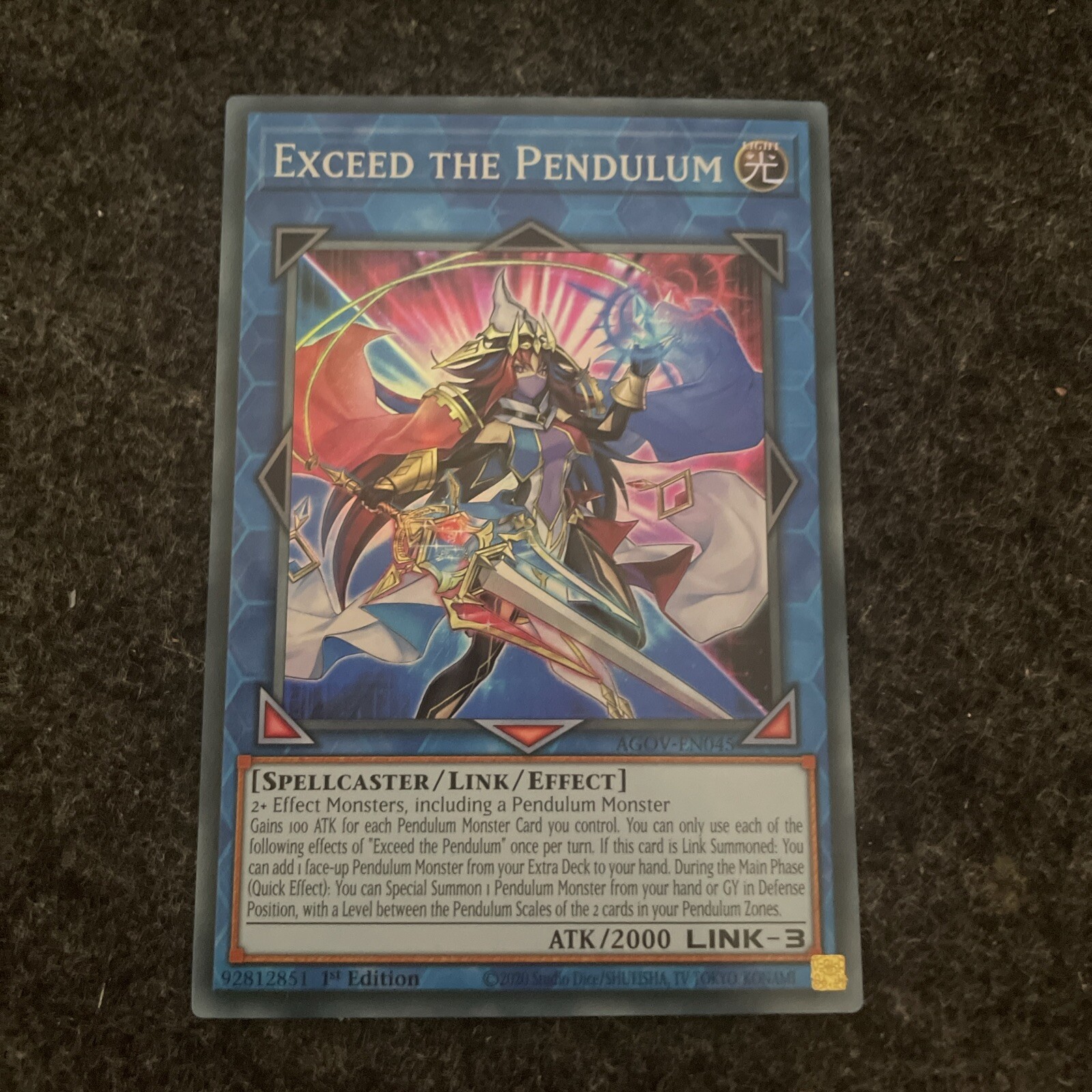 Yugioh! - Exceed The Pendulum - AGOV-EN045 - Super Rare - 1st Ed - NM/M -