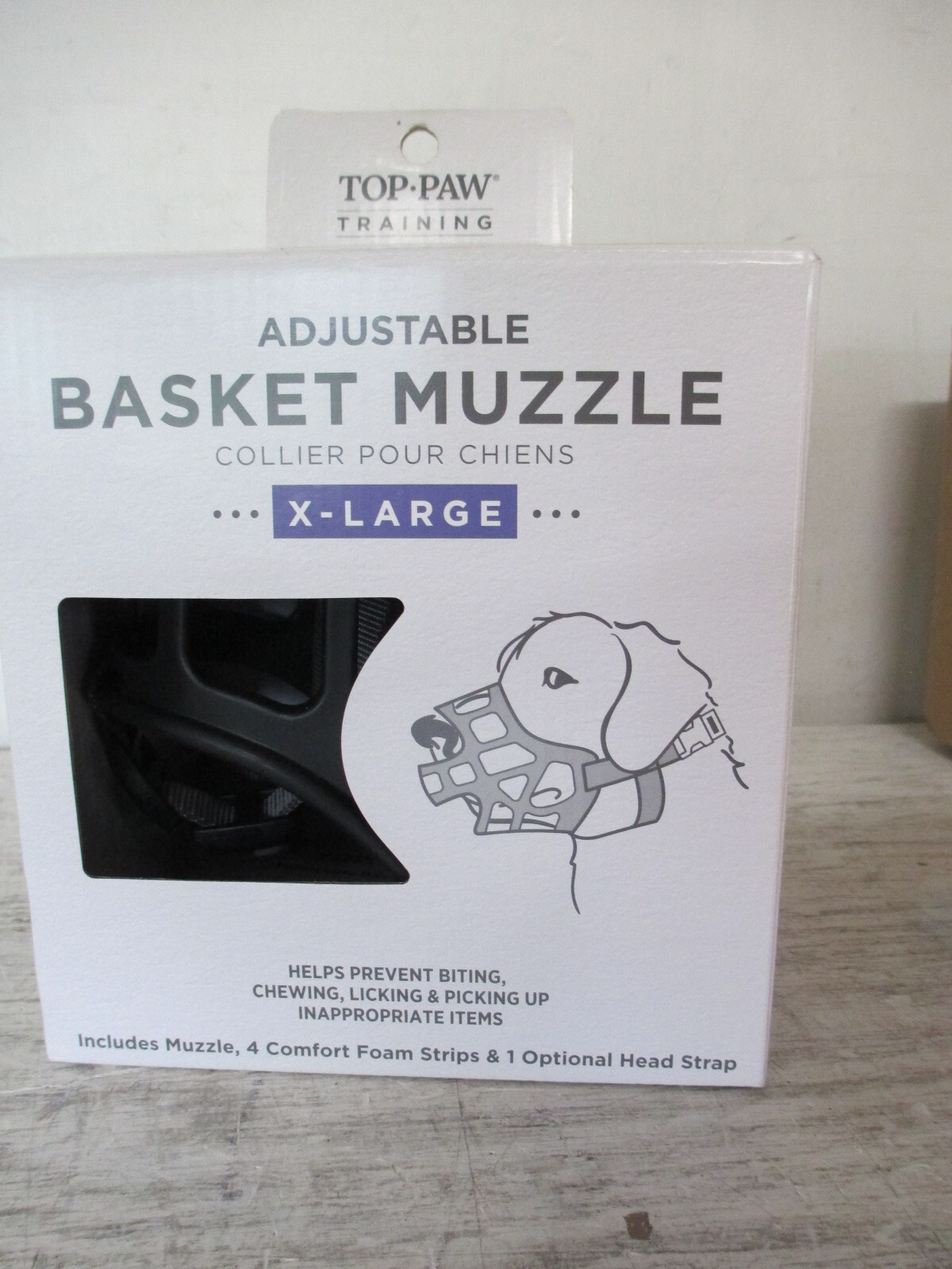 Top Paw Training Adjustable Dog/Canine Basket Muzzle ( X-LARGE)