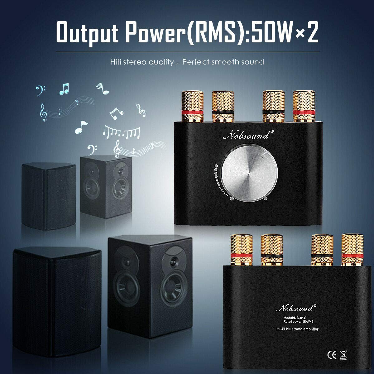Mini Bluetooth Power Amplifier Stereo Hi-Fi Digital Amp 2.0 Channel