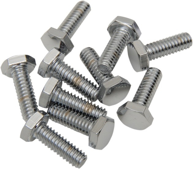 DS Coarse-Thread Hex-Head Bolts 5/16"-18 x 1" Chrome 10-Pack