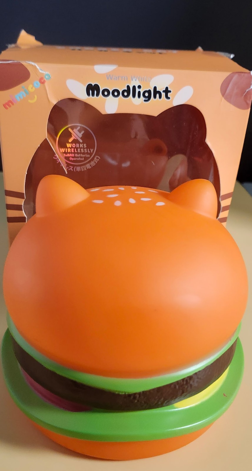 Moodlight-Nightlight Mimicoco BURGER CAT