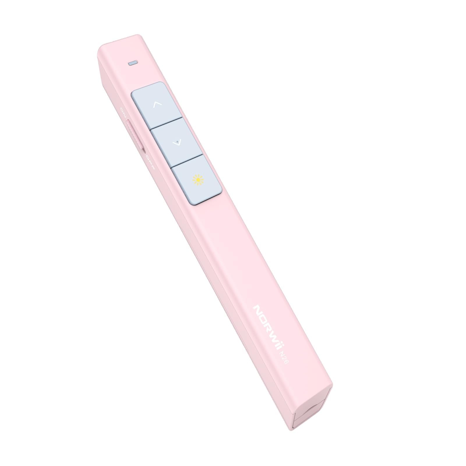 Wireless Presentation Clicker N26 Remote Pointer PowerPoint Pink Control