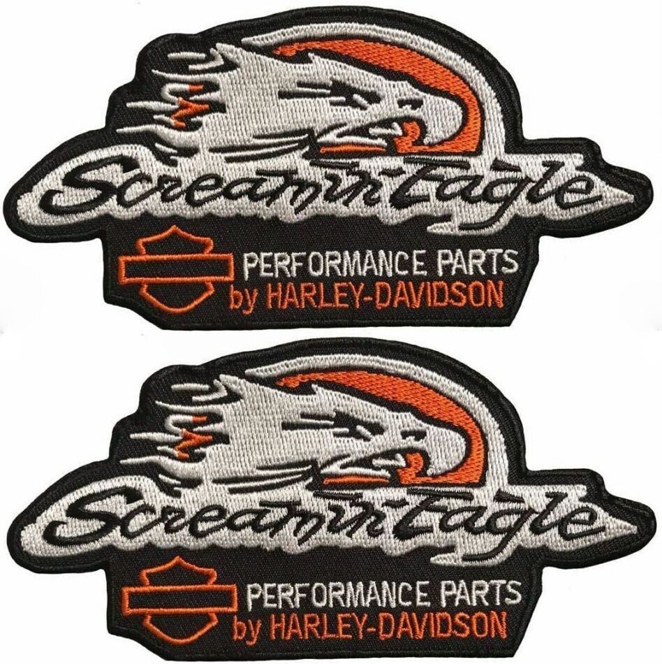 Harley Davidson Screamin Eagle MC Embroidered Patch - 2pc 5"x 2.5"