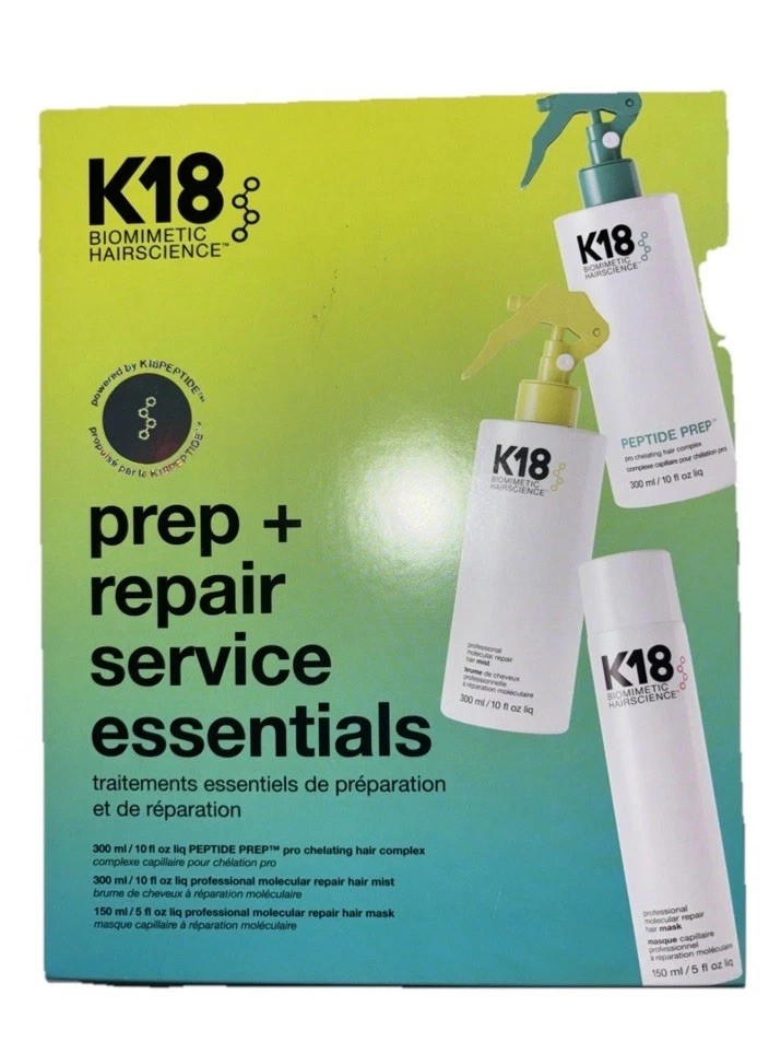 K18 Repair Service Set Molecular Repair Mist, Mask,Peptide Prep New