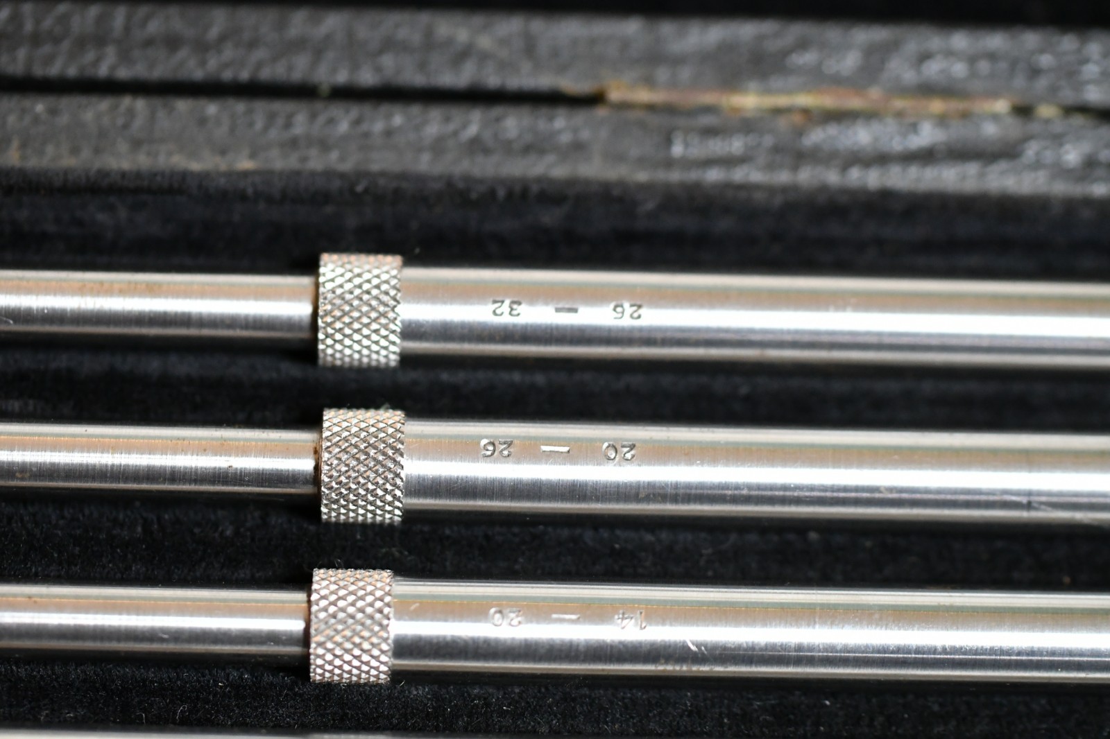 Vintage Starrett Series 124C Solid-Rod Inside Micrometer Set 1940s