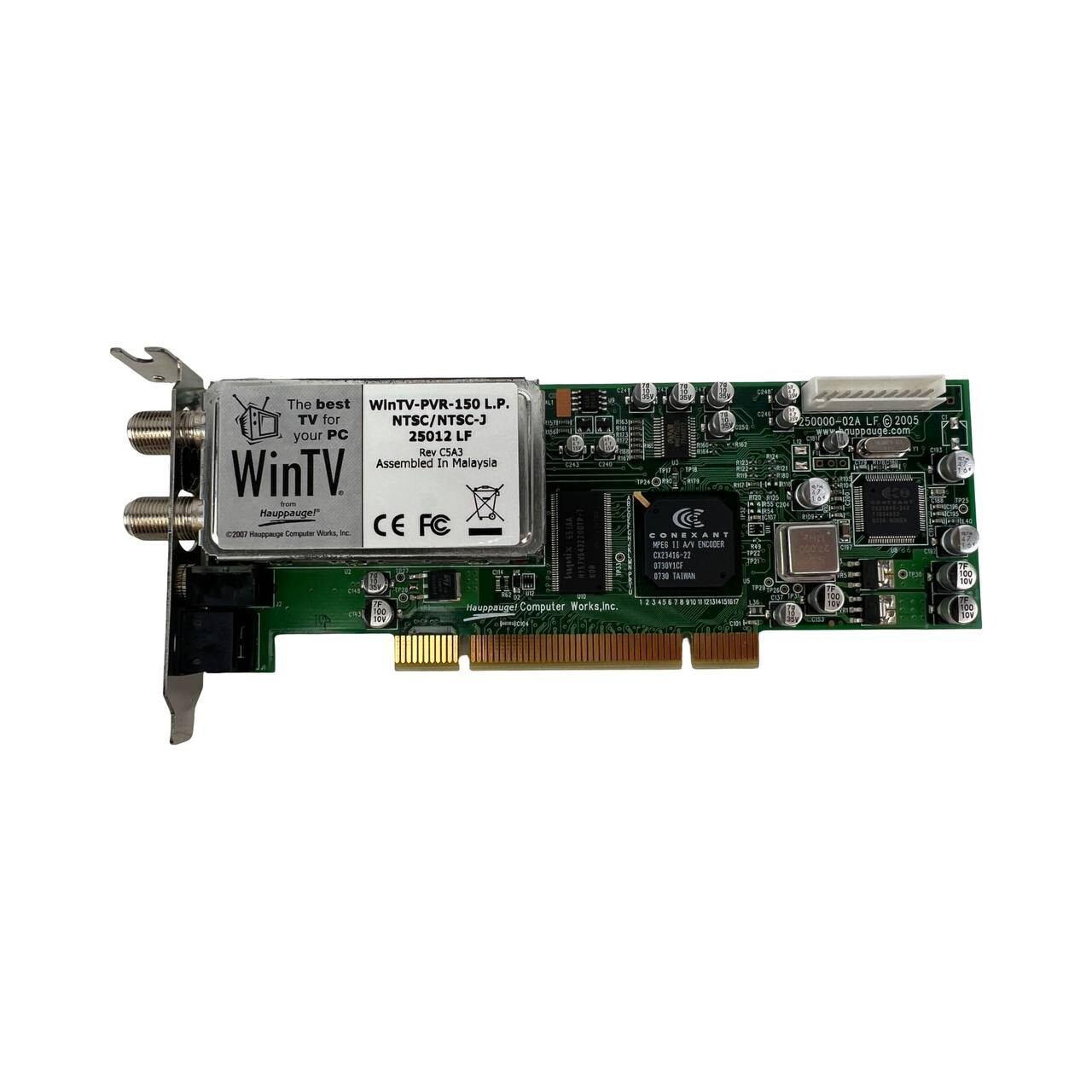WinTV-PVR-150/NTSC/NTSC-J/25012 LF/Rev C5A3/PCI TV Card From 06'/For Older O.S.