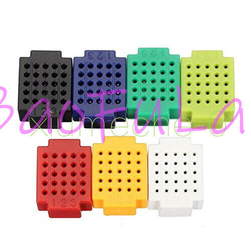 7pcs Mini 25 Points Breadboard Solderless Prototype Tie-point For Arduino NEW