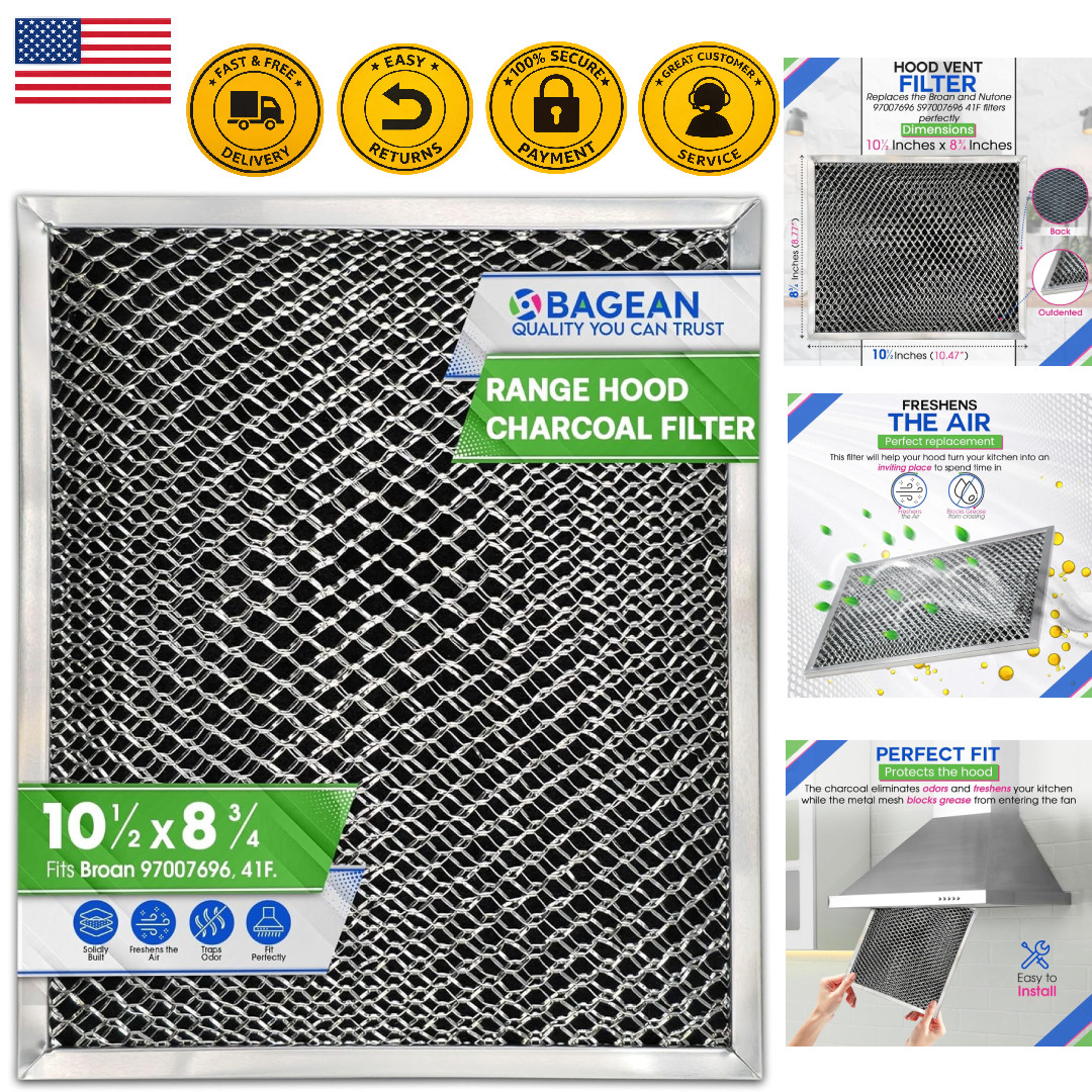 Stove Hood Vent Filter 10.5" x 8.8" for Nutone & Broan Ductless Exhaust Fan