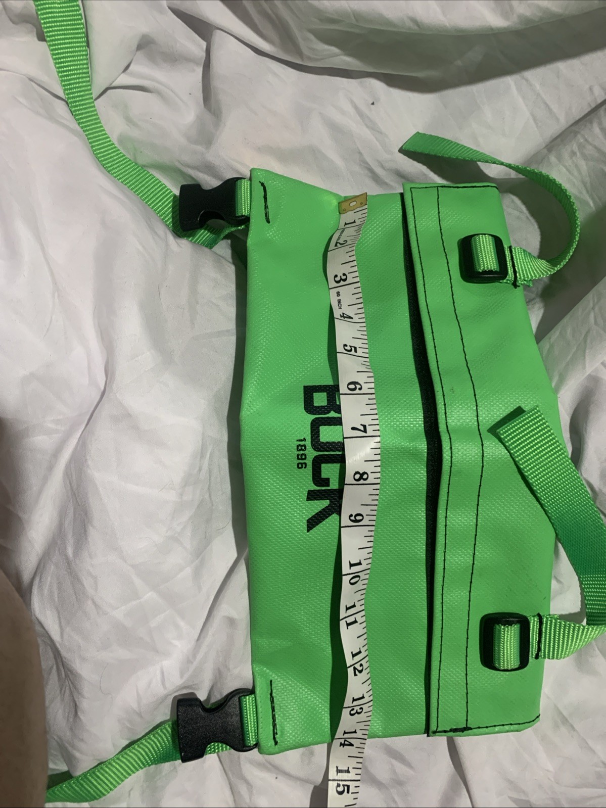 Buckingham Buck Satchel Bag Ladder Straps Green