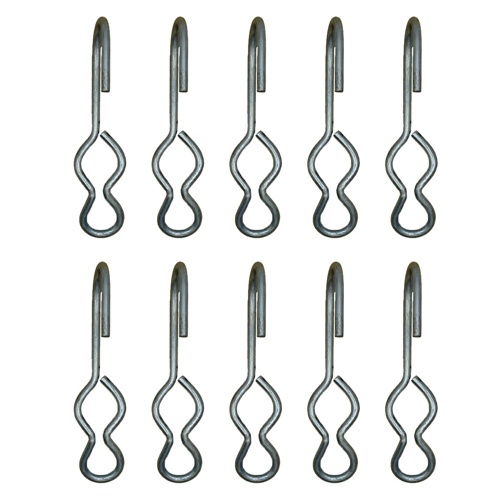 Set of Ten Non-Slip SJ Hooks For Farms Truck Tarps Boat Covers & More TRRSJ