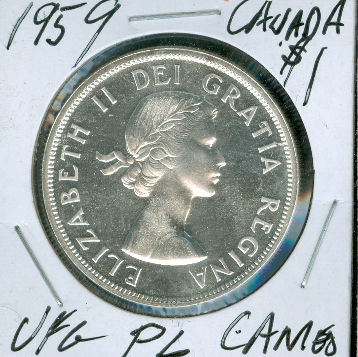 1959 CANADA SILVER DOLLAR ULTRA FINEST GRADE PL GORGEOUS .
