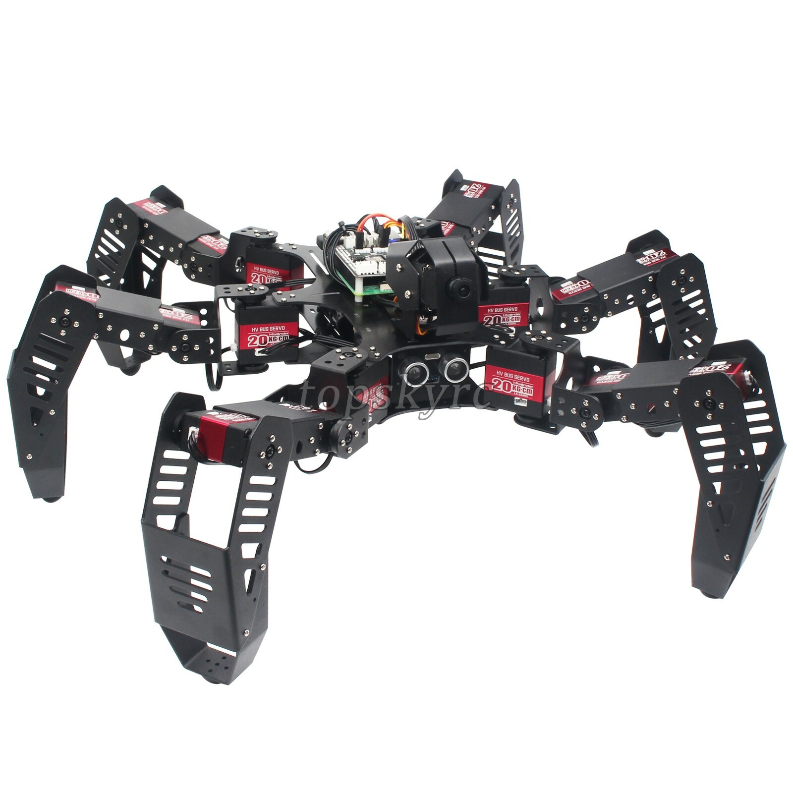 18DOF Hexapod Robot Kit Spider Robot w/ Servos For Raspberry Pi 4B Unassembled