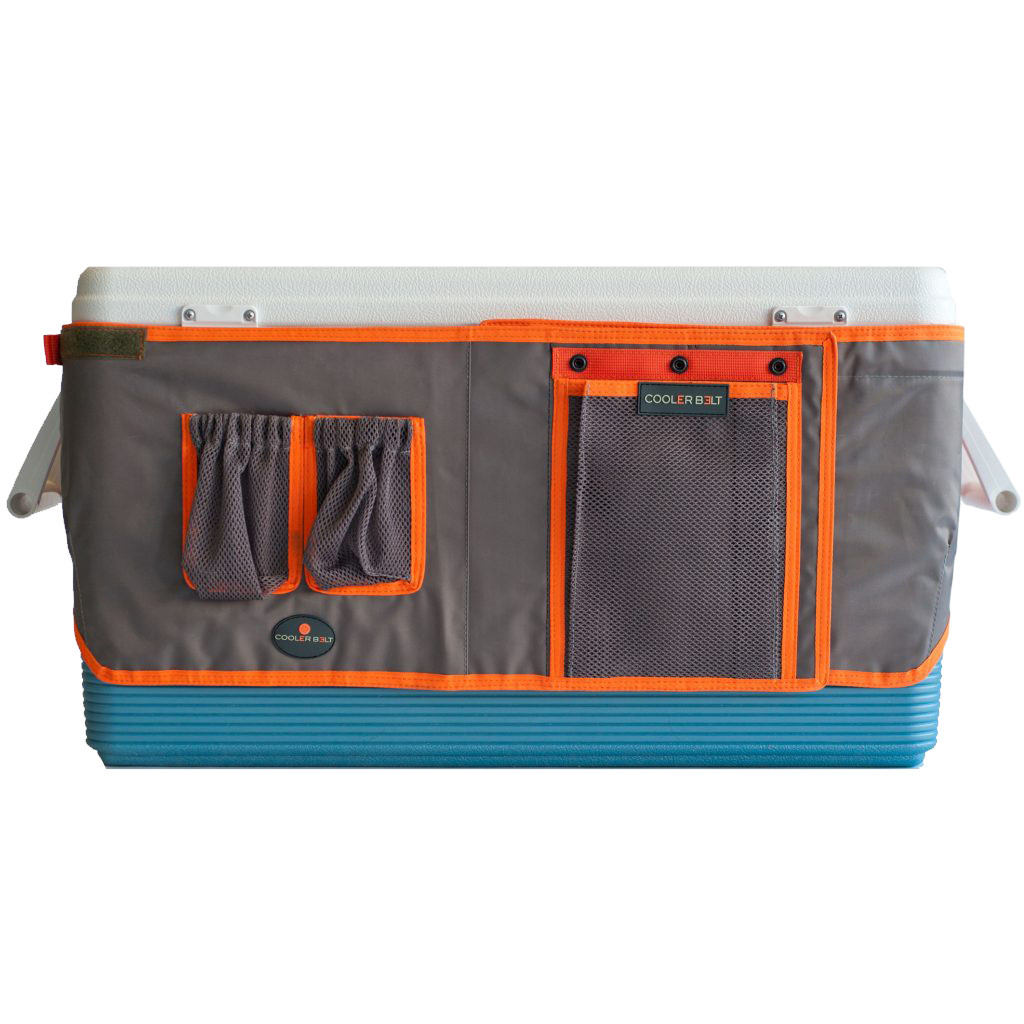 The Cooler Belt, cooler organizer pockets storage for yeti coleman igloo