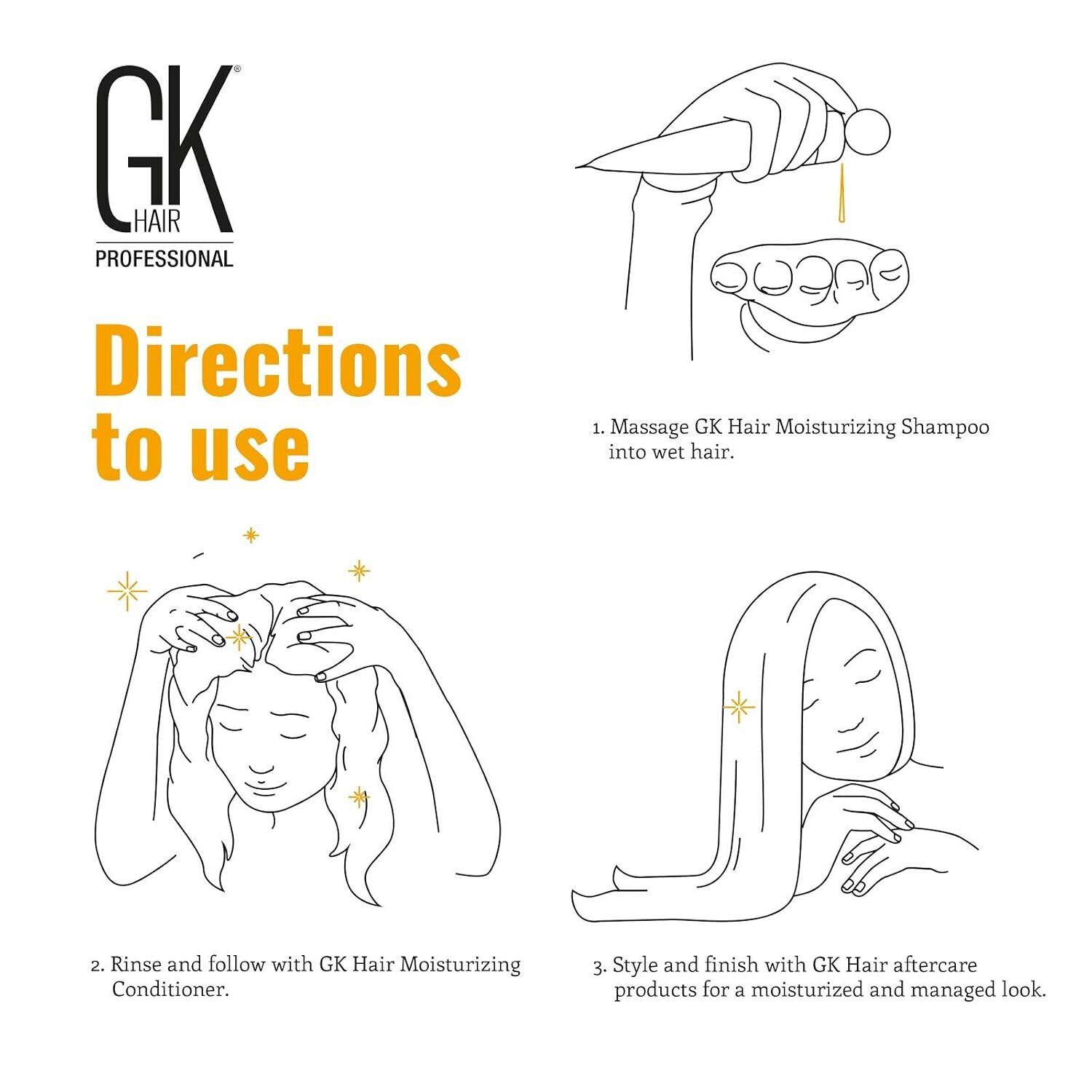 GK Hair Moisturizing Shampoo And Conditioner 100ml Set | Sulphate Free