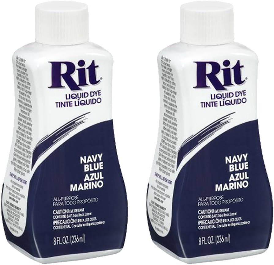 Dye Liquid Fabric Dye - 8 Ounce, Navy - 2 Pack