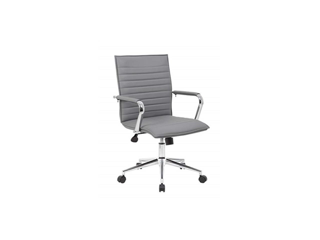 Boss Grey Vinyl Hospitality Chair