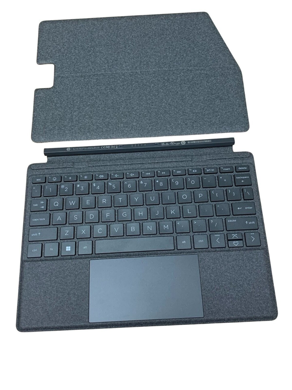 Genuine HP 11-inch Tablet Keyboard & Cover - Model TPN-C156K - Grey - UD