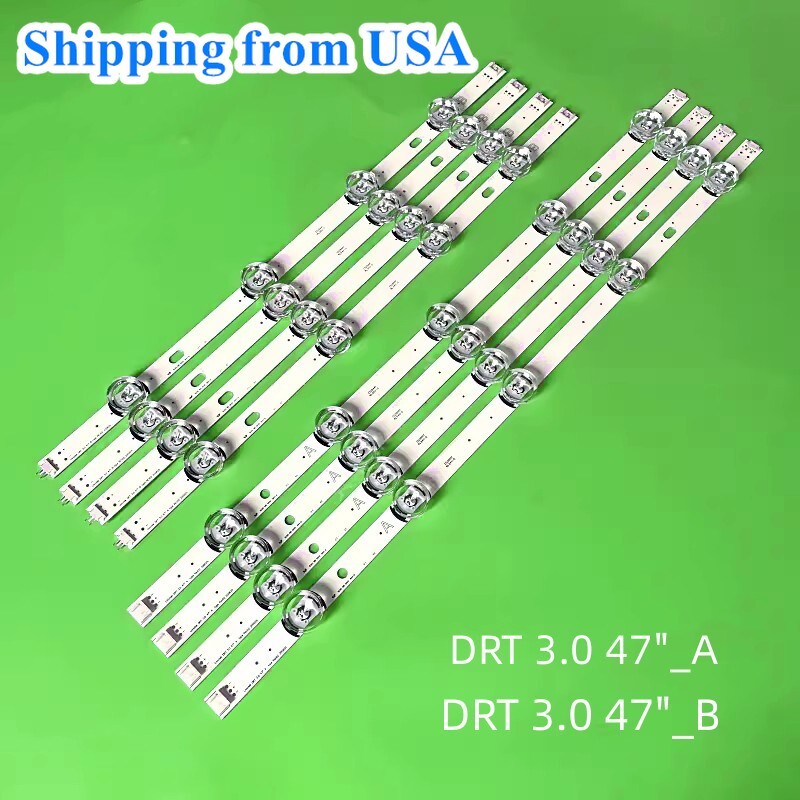 LED Strips(8)for LG 47" TV 47LB580V 47LB5800 47LB650V 47LB6500 47LB5700 47LB580U