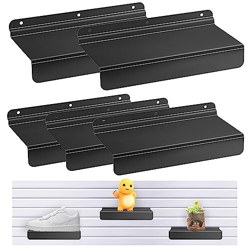 Slatwall Shelves, Slatwall Panel Accessories, Floating Slat Wall Shelf 5 Pcs