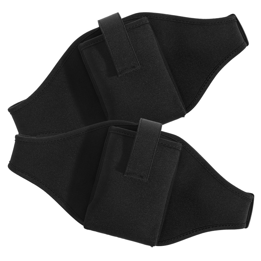 2Pcs High Elasticity Mic Waist Belt Pack Black Sports Fitness Fanny Pack