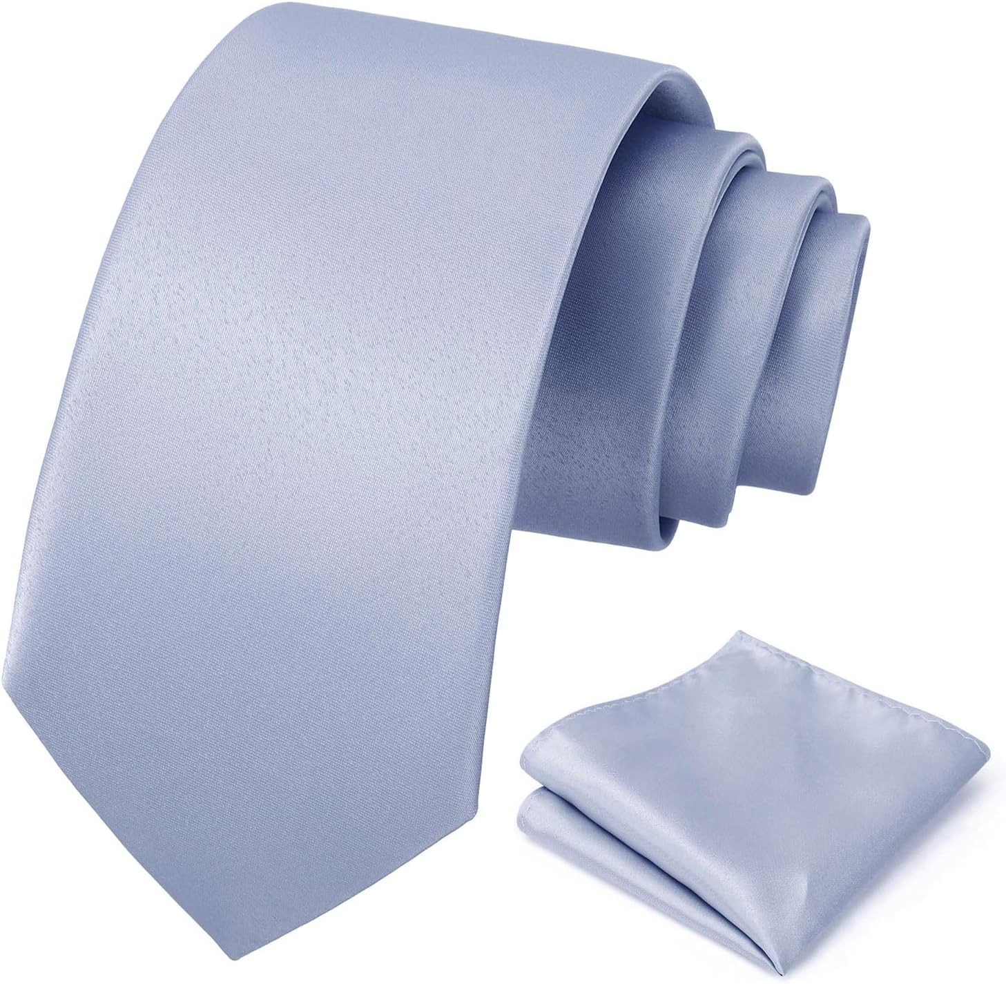 Men's Tie Set Solid Pure Color 3.15" (8CM) Classic Formal Plain Necktie and Pock