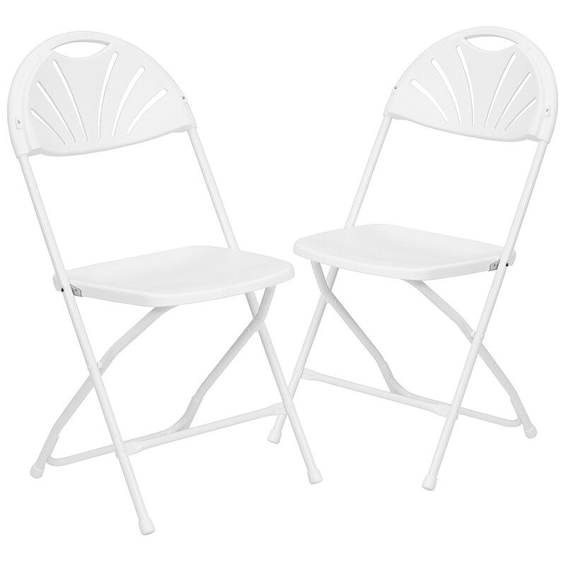 White Plastic Folding Chair