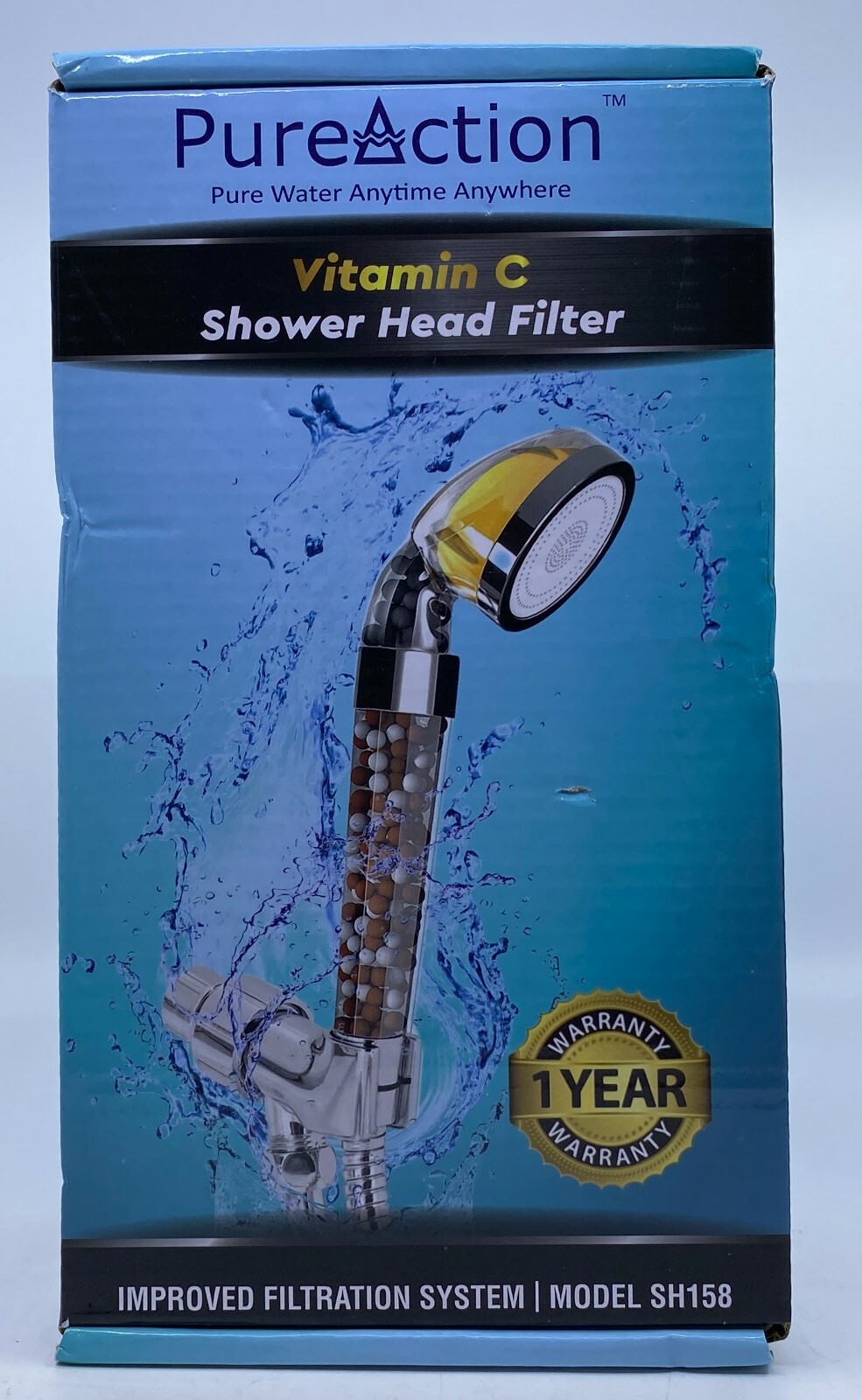 PureAction Vitamin C Filter Shower Head with Hose & Replacement Filters SH158