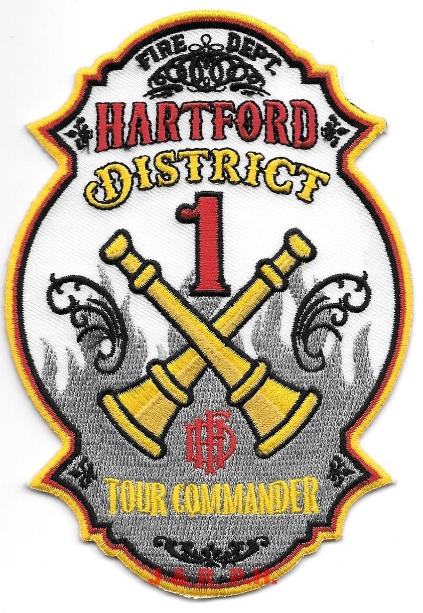 Hartford  District - 1  "Tour Commander", CT (3.5" x 5" size)  fire patch