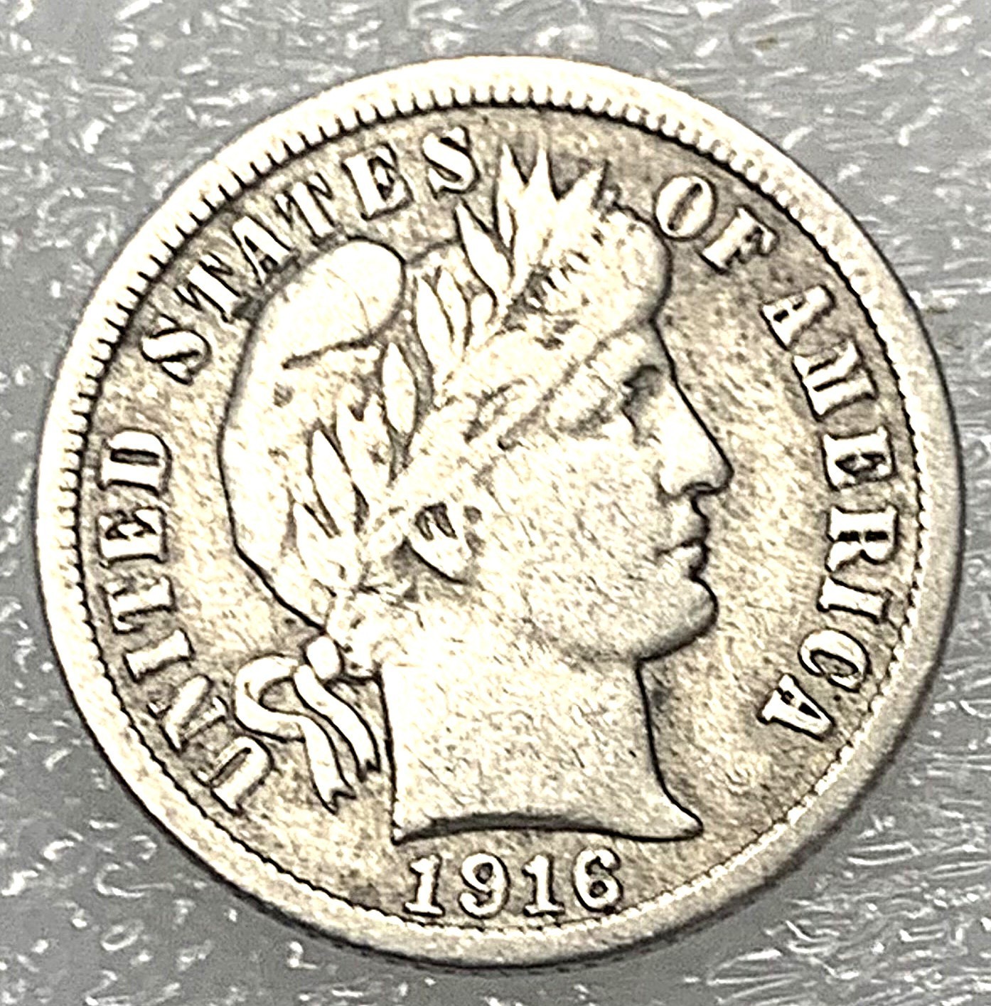 1916 P Barber Dime - Last Year of Issue