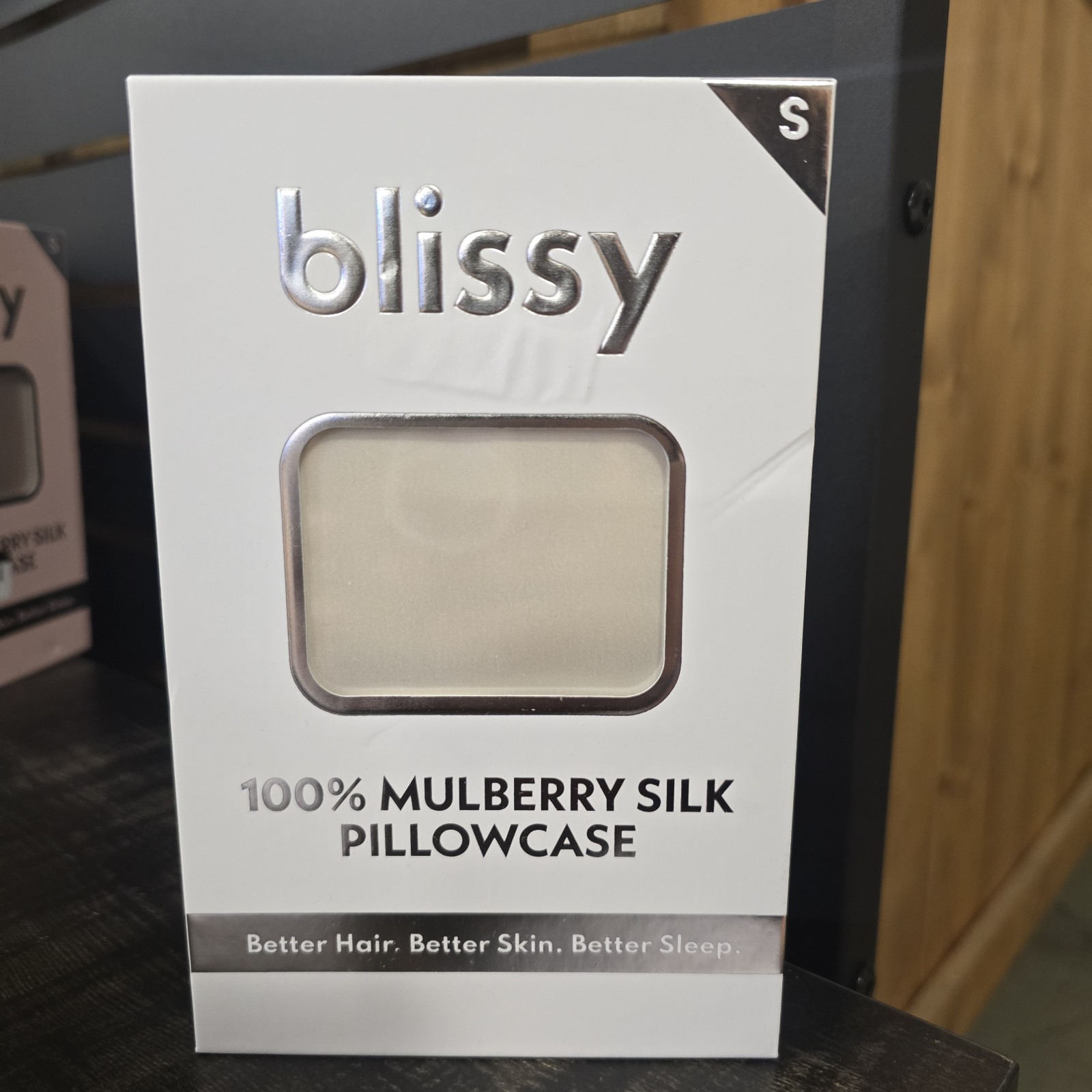Blissy Mulberry Silk 1 Pillowcase Hidden Zipper Ivory white Standard NIB