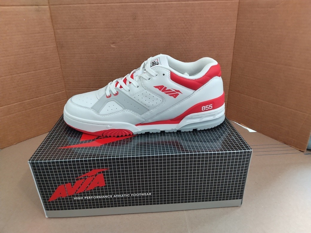 Men's Avia Legacy 855 US size 11 High-Performance Basketball Sneaker - White/Red