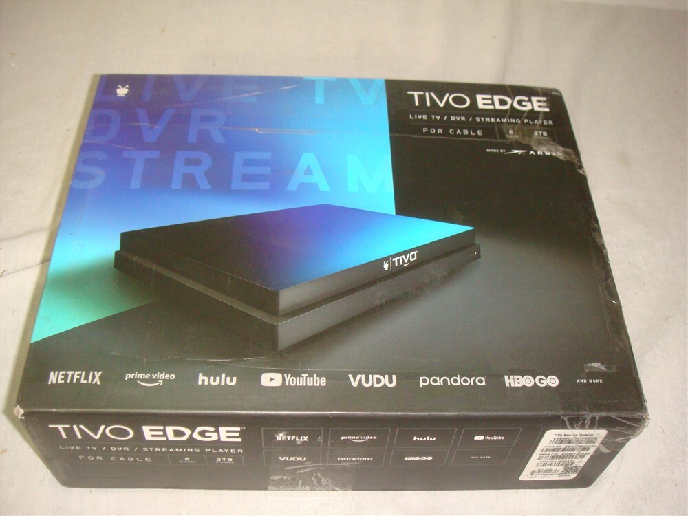 TIVO EDGE RD6E20 LIVE TV/DVR/STREAMING PLAYER FOR CABLE 6 TUNERS 2TB STORAGE