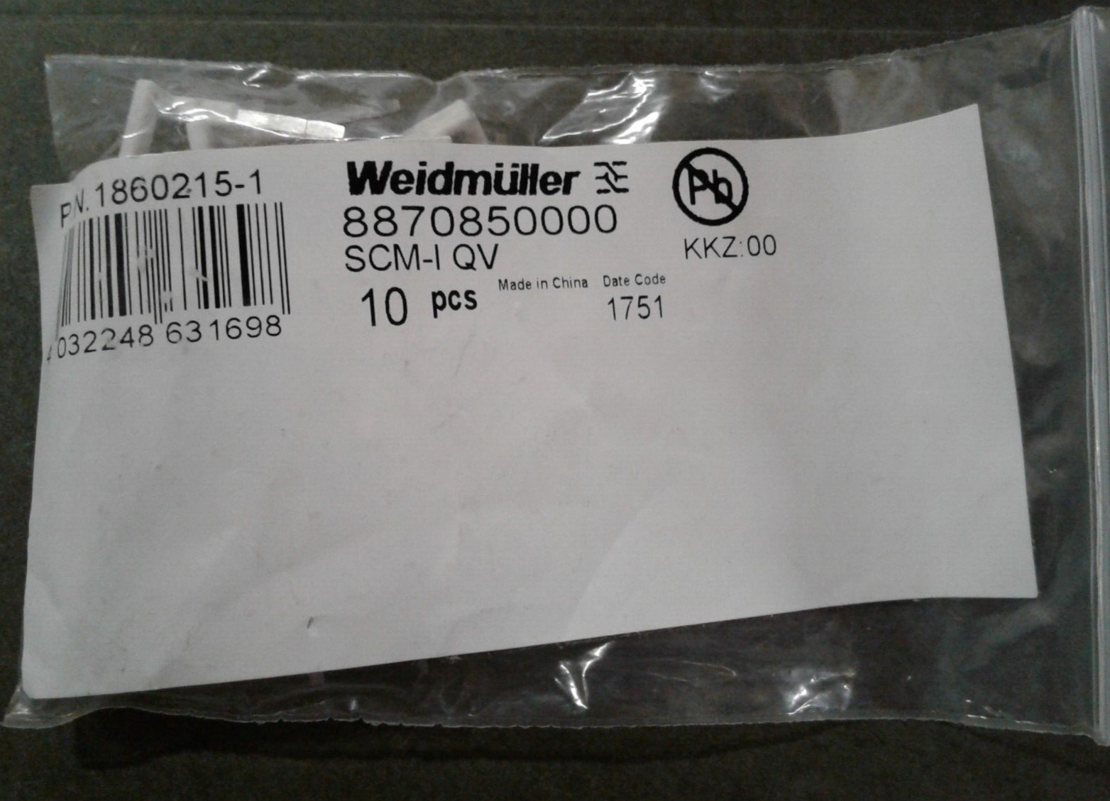 Qty 60 Weidmuller 8870850000 SCM-I QV CONN JUMPER 12A 23MM - New  NIB